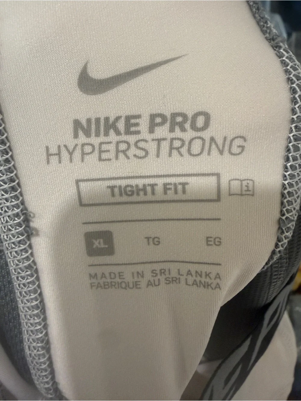 VGUC Nike Pro Youth Hyperstrong Sliding Shorts - White / Gray Size XL